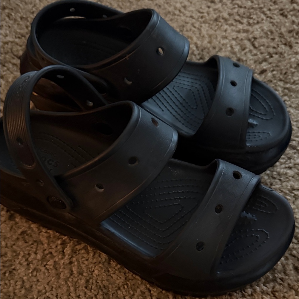 CROCS Black Slip-On Clog Sandals
